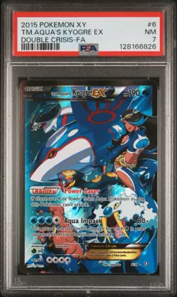 Team Aqua's Kyogre EX Holo Pokemon Card 6/34 Double Crisis PSA 7 Near Mint - Image 1