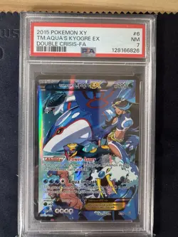 Team Aqua's Kyogre EX Holo Pokemon Card 6/34 Double Crisis PSA 7 Near Mint - Image 3