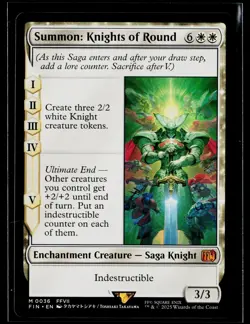 MTG English Summon: Knights of Round NM FINAL FANTASY-NON FOIL NM 36 - Image 1
