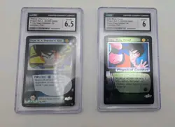 CGC Dragon Ball Z Score Cards Lot Foil Goku + Time Warrior 6–6.5 - Image 1