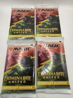 Magic: The Gathering lot of 4 packs of Dominaria United Jumpstart Booster Packs - Image 1