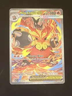 Mega Emboar Ex 273/217 SIR Secret Rare Pokemon Ascended Heroes 🔥 Super Big Hit - Image 1