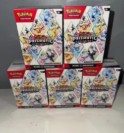 Pokemon TCG Prismatic Evolutions Booster Bundle New Factory Sealed X5 - Image 1