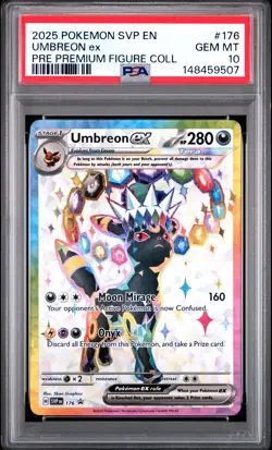 2025 POKEMON SVP PROMO PREMIUM FIGURE COLLECTION #176 UMBREON EX PSA 10 - Image 1
