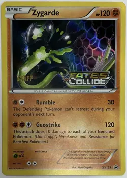 Pokemon Zygarde XY129 Fates Collide Staff Promo LP + - Image 1