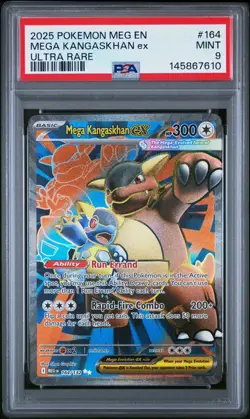 2025 POKEMON MEG EN-MEGA EVOLUTION ULTRA RARE #164 MEGA KANGASKHAN EX PSA 9 - Image 1