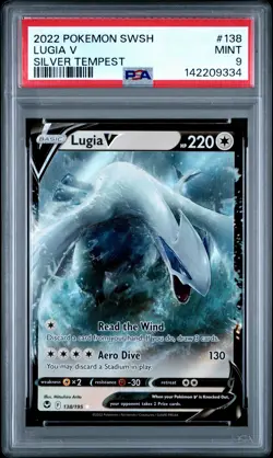 2022 POKEMON SWORD & SHIELD SILVER TEMPEST #138 LUGIA V PSA 9 - Image 1