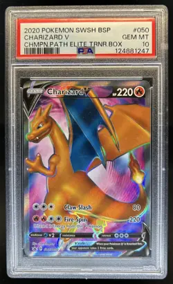 2019-2023 Pokemon SWSH Black Star Promos Charizard V #SWSH050 PSA 10 GEM MINT - Image 1