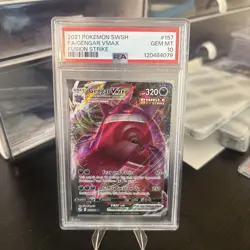 2021 POKEMON SWORD & SHIELD FUSION STRIKE #157 FULL ART/GENGAR VMAX PSA 10 - Image 5
