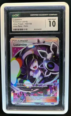 2018 Pokemon SM Ultra Prism Lusamine #153/156 CGC 10 - Image 1