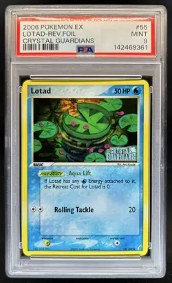 2006 Pokemon EX Crystal Guardians Lotad #55/100 PSA 9 - Image 1