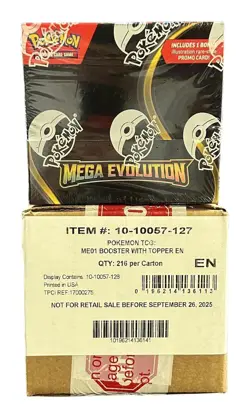 Pokemon Mega Evolution Enhanced Booster 6 Box Case #PN - Image 1