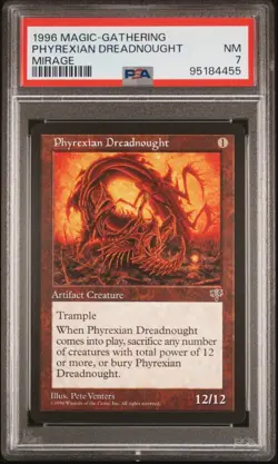 MTG Magic the Gathering Mirage Phyrexian Dreadnaught PSA NM 7 - Image 1