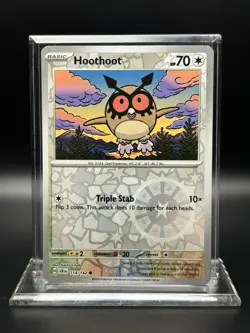 2024 Pokemon Stellar Crown - Hoothoot Reverse Holo No. 114/142 - Image 1