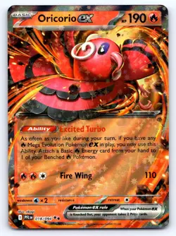 Oricorio ex 018/094 Double Rare Phantasmal Flames Pokemon Near Mint - Image 1