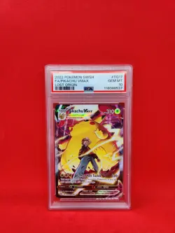 Pokemon Pikachu VMAX Lost Origin Trainer Gallery Full Art #TG17 PSA 10 Gem Mint - Image 1