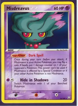 VINTAGE POKEMON EX TEAM ROCKET RETURNS- MISDREAVUS 25/109 -RARE REGULAR -NM/M - Image 1