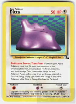 POKEMON DITTO 18 FOSSIL UNLIMITED LP - Image 1
