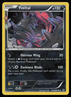 Yveltal RC16/RC32 Uncommon Radiant Collection Generations Pokemon LP - Image 1