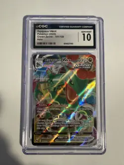 CGC Gem Mint 10 Rayquaza VMAX 101/159 Pokemon Crown Zenith - Image 1