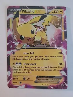 Pokemon TCG Pikachu EX XY84 Black Star Promo Holo - Image 1