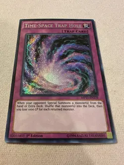 Yu-Gi-Oh! Time-Space Trap Hole MP15-EN119 Secret Rare 1st Ed Near Mint - Image 1