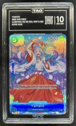 2025 One Piece Carrying On His Will Yamato Super Rare #OP13-054 TAG 10 - Image 1