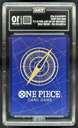 2025 One Piece Portgas D. Ace Secret Rare Alt Art #OP13-119 TAG 10 - Image 2