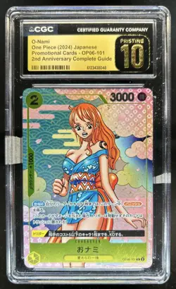 2024 One Piece Japanese O-Nami Promo 2nd Anniversary #OP06-101 CGC 10 Pristine - Image 1
