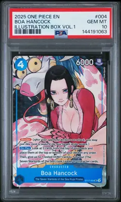 2025 ONE PIECE PROMOS ILLUSTRATION BOX VOL.1 #004 BOA HANCOCK PSA 10 - Image 1