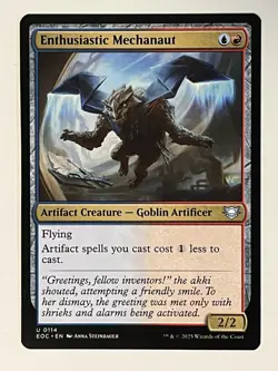 Enthusiastic Mechanaut Commander: Edge of Eternities Non-Foil Regular MTG - Image 1