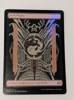 MTG *FOIL FULL ART * Phyrexia: All will be One MOUNTAIN (Phyrexian) NM - Image 1