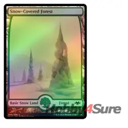 Foil Snow-covered Forest (full-art) M/NM Magic MTG Modern Horizons - Image 1