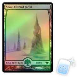 FOIL SNOW-COVERED FOREST (FULL-ART) Modern Horizons Magic MTG MINT CARD - Image 1