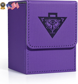 Card Deck Box for MTG Yugioh TCG Card Storage Box with Divider Holds 100+ Sleeve - Image 1