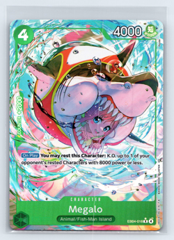Megalo Alternate Art One Piece Card Game The Azure Sea's Seven English EB04-018 - Image 1