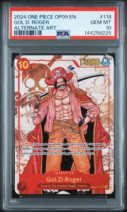 2024 ONE PIECE OP09-EMPERORS IN THE NEW WORLD ALTERNATE ART GOL D. ROGER PSA 10 - Image 1