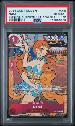 2024 ONE PIECE ENGLISH VERSION 1ST ANNIVERSARY SET #016 NAMI PSA 10 - Image 1