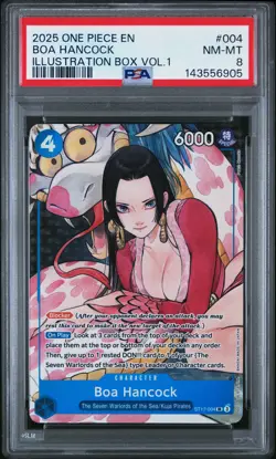 2025 ONE PIECE PROMOS ILLUSTRATION BOX VOL.1 #004 BOA HANCOCK PSA 8 - Image 1