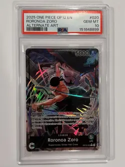 Roronoa Zoro PSA 10 Alt Art - One Piece OP12-020 Legacy of the Master English - Image 1
