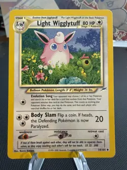Light Wigglytuff 54/105 Neo Destiny LP Pokemon Card WOTC 2000 - Image 1