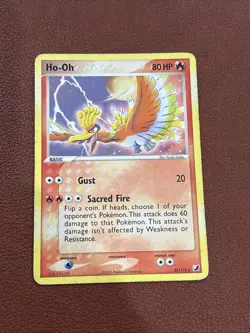 Pokemon TCG Ho-Oh EX Unseen Forces 2005 Card #27/115 Regular - Image 1