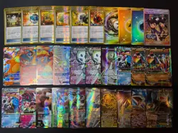 Lot of 150 Pokemon Cards Mega/EX/GX/Full Art/V/VMAX Modern Collection HP-DAMAGED - Image 3