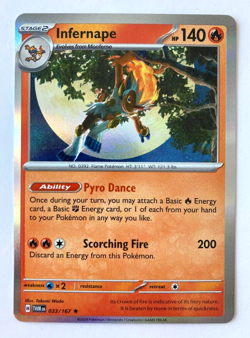 Pokemon Twilight Masquerade Infernape 33/167 Holo Rare card - Image 3