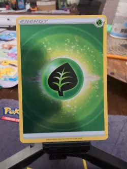 Grass Energy Reverse Holo NM/M Crown Zenith Pokemon Card - Image 2