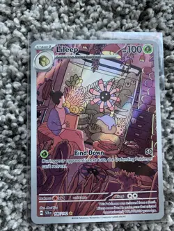 Pokemon TCG Scarlet & Violet Stellar Crown Lileep Illustration Rare Card 145/142 - Image 1