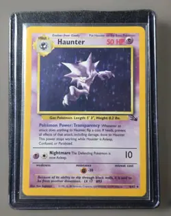 Pokemon Haunter Card 1999 Fossil Set Holo Trading Card Game - Image 1