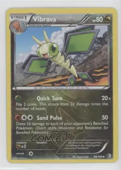 Vibrava Reverse Foil Pokemon Black & White Boundaries Crossed #98 - Image 1