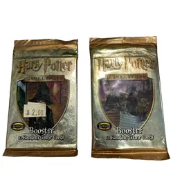 * Harry Potter * Card Game Base Set Booster Pack New Sealed 2001 WOTC Lot of 2 742818140294 - Image 1