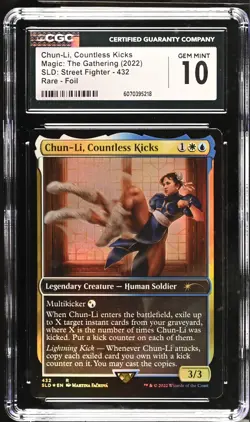 CHUN-LI COUNTLESS KICKS Secret Lair Foil Street Fighter CGC 10 MTG - Image 1